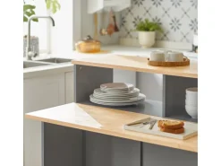 Discount SoBuy Sideboard Kücheninsel mit Arbeitsfläche Küchenschrank Kommode FSB36-HG