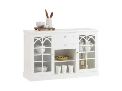 SoBuy Sideboard Küchenschrank Kommode Flurschrank Buffet Weiß FSB79-W< Küchenschränke