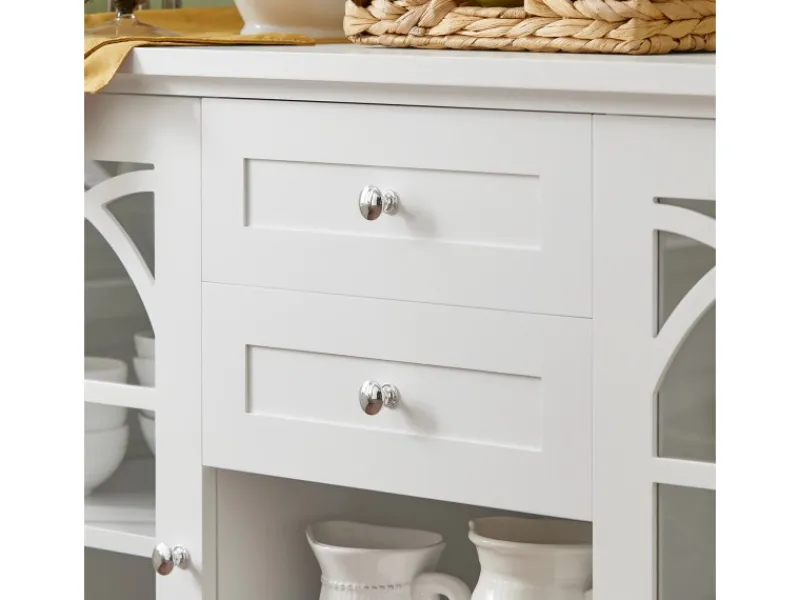 SoBuy Sideboard Küchenschrank Kommode Flurschrank Buffet Weiß FSB79-W< Küchenschränke