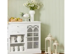 SoBuy Sideboard Küchenschrank Kommode Flurschrank Buffet Weiß FSB79-W< Küchenschränke