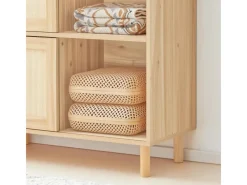 SoBuy Küchenschränke<Sideboard Kommode Küchenschrank Flurschrank Lowboard Natur FSB87-N