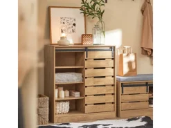 SoBuy Sideboard Schuhschrank Kommode Küchenschrank Flurschrank Lowboard FSB65-N< Küchenschränke