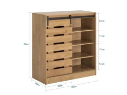 SoBuy Sideboard Schuhschrank Kommode Küchenschrank Flurschrank Lowboard FSB65-N< Küchenschränke