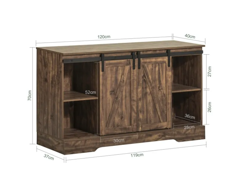 SoBuy Küchenschränke<Sideboard Wohnzimmerschrank Kommode Küchenschrank TV-Schrank FSB60-N