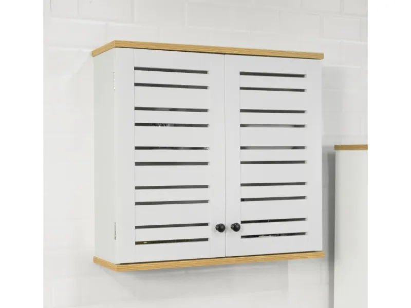 Clearance SoBuy Wandschrank Badezimmerschrank Küchenschrank Medizinschrank Weiß BZR42-W
