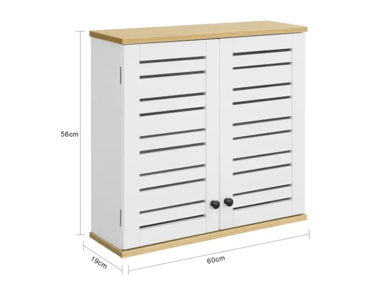 Clearance SoBuy Wandschrank Badezimmerschrank Küchenschrank Medizinschrank Weiß BZR42-W
