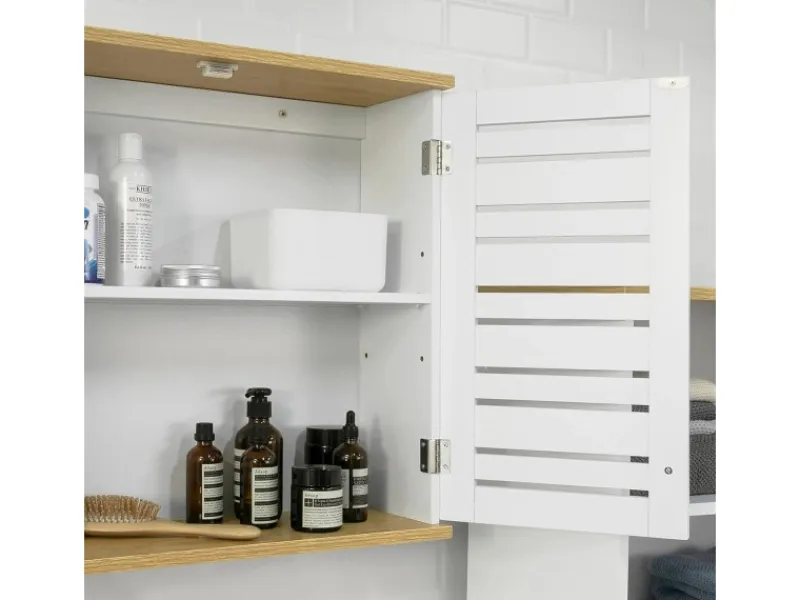 Clearance SoBuy Wandschrank Badezimmerschrank Küchenschrank Medizinschrank Weiß BZR42-W