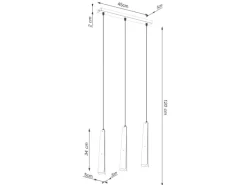 Hot Sollux Lighting Hängeleuchte Prysm 3L Weiß