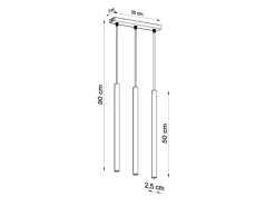 Sollux Kücheninseln<Lighting Hängeleuchte Pastelo 3 Weiß