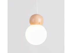 Sollux Lighting Hängeleuchte Pekka 3P Weiß/Naturfarbenes Holz< Kücheninseln