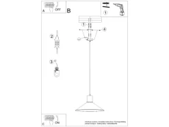 Hot Sollux Lighting Pendelleuchte Jaga Weiß