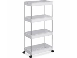 Songmics Küchenregal 4 Ebenen 22,2 cm x 40,3 cm x 86 cm Weiß< Servierwagen|Küchenregale
