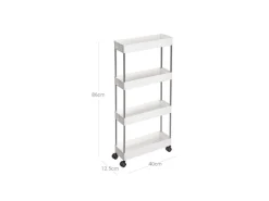 Songmics Nischenregal 4 Ebenen 12,5 cm x 40 cm x 88 cm Weiß
