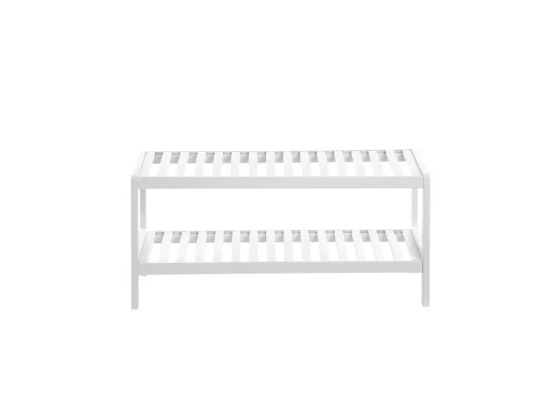 Songmics Küchenregale<Schuhregal Bambus 26 cm x 70 cm x 33 cm Weiß