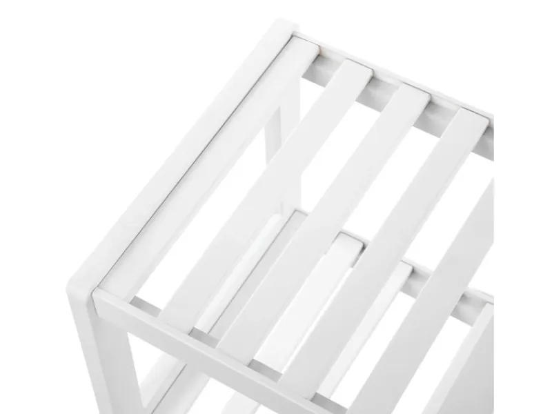 Songmics Küchenregale<Schuhregal Bambus 26 cm x 70 cm x 33 cm Weiß