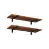 Hot Songmics Schweberegal 60 cm x 20 cm x 7 cm Braun-Schwarz