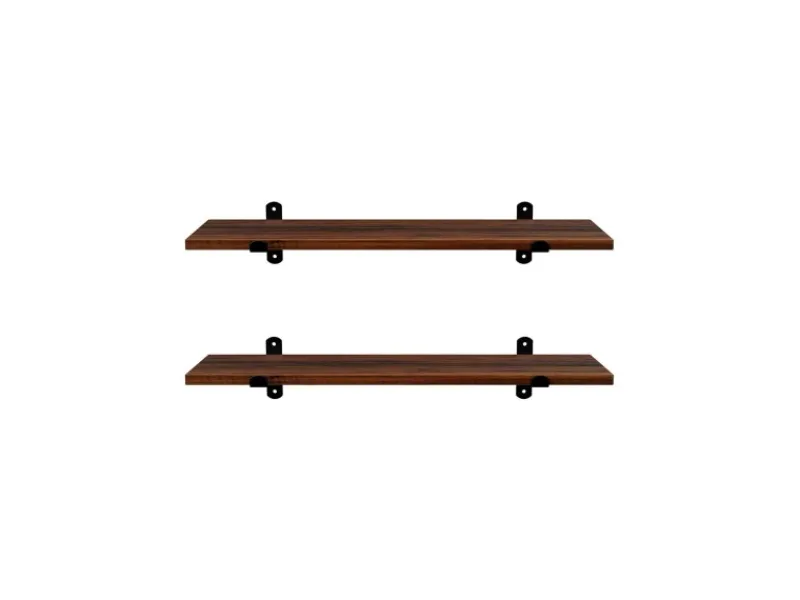 Hot Songmics Schweberegal 60 cm x 20 cm x 7 cm Braun-Schwarz