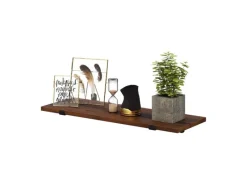 Hot Songmics Schweberegal 60 cm x 20 cm x 7 cm Braun-Schwarz