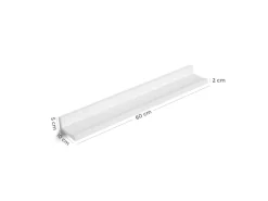 New Songmics Schweberegal 2er Set 10 cm x 60 cm Weiß