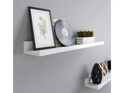 New Songmics Schweberegal 2er Set 10 cm x 60 cm Weiß