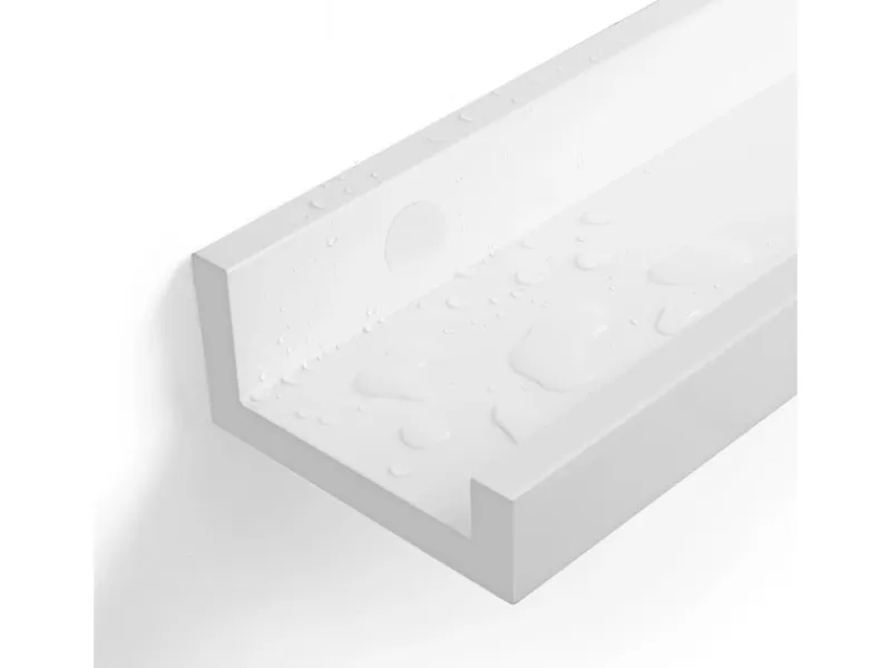 New Songmics Schweberegal 2er Set 10 cm x 60 cm Weiß