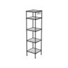 Songmics Küchenregale<Standregal 30 cm x 30 cm x 123,5 cm Schwarz-Transparent