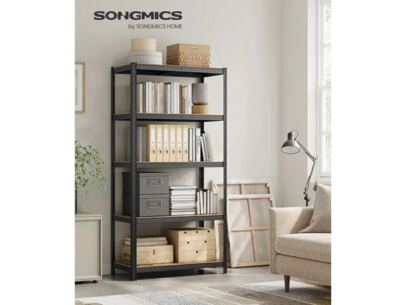 Online Songmics Standregal 50 cm x 100 cm x 200 cm Braun-Schwarz