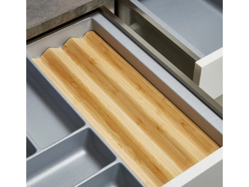 SOTECH Bambus Gewürzeinsatz 436x165x20 mm Für ORGA-BOX 2 und 3 Besteckeinsätze mit Canvas Struktur< Besteckkästen