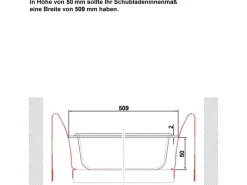 SOTECH Besteckeinsatz ORGA-BOX II MAXI 462 x 509 x 50 mm Silbergrau Für Nobilia 60er Schublade