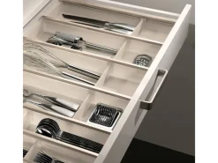 Best SOTECH Cuisio Besteckeinsatz 1200 mm Höhe 55 mm Transluzent Weiß mit Messerblock
