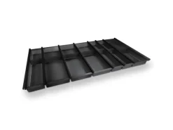 Clearance SOTECH Cuisio Besteckeinsatz Höhe 55mm Transluzent Anthrazit mit Messerblock Für Blum Legrabox 473mm Korpusbreite 1000mm