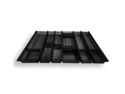 SOTECH Besteckkästen<Cuisio Besteckeinsatz Höhe 55mm Transluzent Anthrazit mit Messerblock Für Blum Legrabox 473mm Korpusbreite 800mm