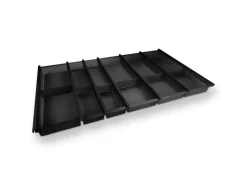 Online SOTECH Cuisio Besteckeinsatz Höhe 55mm Transluzent Anthrazit mit Messerblock Für Blum Legrabox 473mm Korpusbreite 900mm
