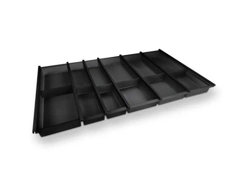 Online SOTECH Cuisio Besteckeinsatz Höhe 55mm Transluzent Anthrazit mit Messerblock Für Blum Legrabox 473mm Korpusbreite 900mm