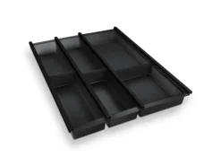 SOTECH Besteckkästen<Cuisio Besteckeinsatz Höhe 55mm Transluzent Anthrazit mit Messerblock Für Blum Legrabox 473mm Korpusbreite 450mm