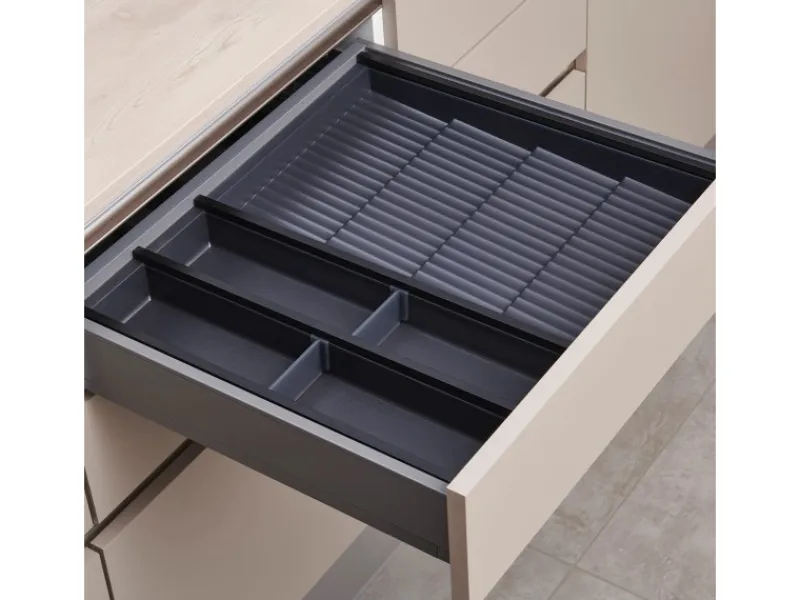 SOTECH Besteckkästen<Cuisio Gewürzeinsatz 600 mm Höhe 55 mm Transluzent Anthrazit Für Blum Legrabox 473 mm