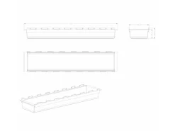 SOTECH Besteckkästen<Cuisio Gewürzeinsatz 600 mm Höhe 55 mm Transluzent Anthrazit Für Blum Legrabox 473 mm