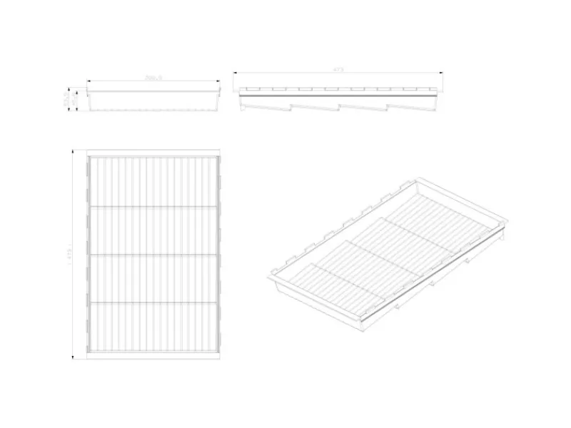 SOTECH Cuisio Gewürzeinsatz 600 mm Höhe 55 mm Transluzent Weiß< Besteckkästen