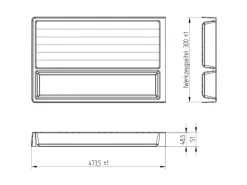 Clearance SOTECH Mehrzweckeinsatz SEPARADO Individual Genarbt 300x474x51mm Schubladeneinsatz inkl. Bambus Gewürzeinsatz Silbergrau