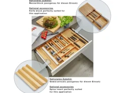 Discount SOTECH ORGA-BOX 3 Bambus Besteckeinsatz Für 80er Schublade 473x697x56 mm mit 7 Fächer Für Nobilia Küchen Ab August 2012