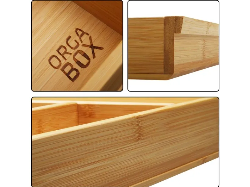 Clearance SOTECH ORGA-BOX 3 Bambus Besteckeinsatz Für 60er Schublade 473x497x56 mm mit 6 Fächer Für Nobilia Küchen Ab August 2012