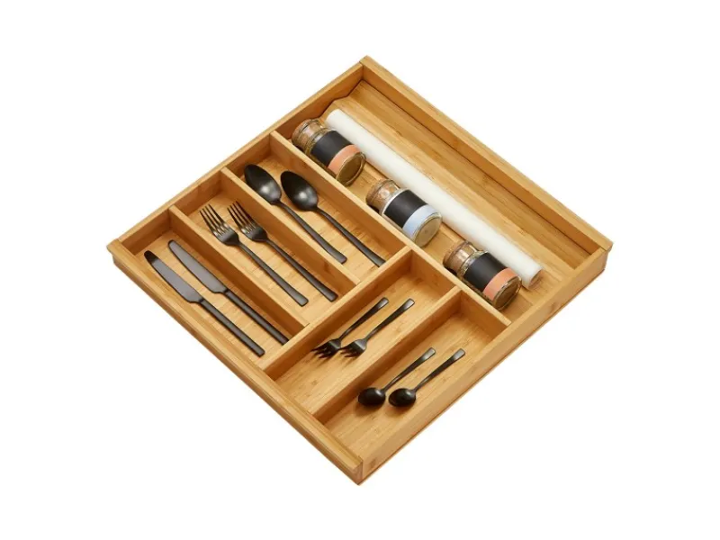 SOTECH Besteckkästen<Orga-Box-1 Bambus Besteckeinsatz 6 Fächer Für Blum Tandembox Antaro Schubladen 519x473x56 mm im 60er Schrank