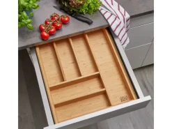 Outlet SOTECH Orga-Box-1 Bambus Besteckeinsatz 6 Fächer Für Blum Tandembox Antaro Schubladen 419 x 473 x 56 mm Besteckkasten
