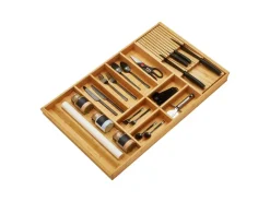 SOTECH Besteckkästen<Orga-Box-1 Bambus Besteckeinsatz 10 Fächer Für Blum Tandembox Antaro Schubladen 819x473x56 mm im 90er Schrank