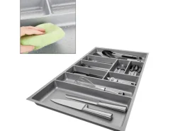 SOTECH ORGA-BOX-2 Besteckeinsatz Tiefe 462 mm Höhe 50,5 mm Für Nobilia Küchen Canvas Struktur Breite 809 mm< Besteckkästen