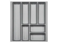 Best SOTECH ORGA-BOX-2 Besteckeinsatz Tiefe 462 mm Höhe 50,5 mm Für Nobilia Küchen Canvas Struktur Breite 409 mm Silbergrau