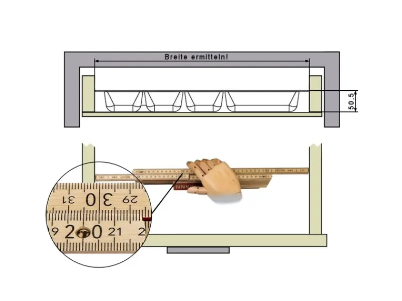 SOTECH ORGA-BOX-3 Besteckeinsätze Tiefe 473 mm Höhe 50,5 mm Schubladeneinsätze Breite 891 mm< Besteckkästen