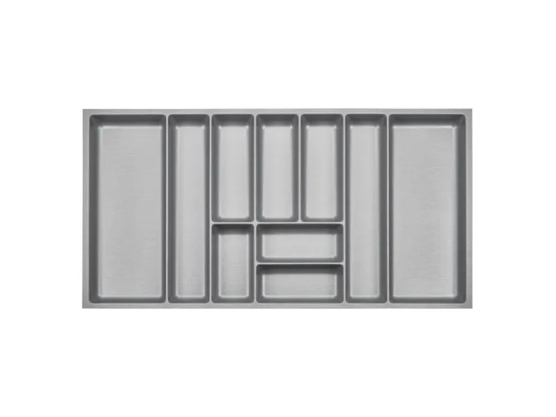 SOTECH ORGA-BOX-3 Besteckeinsätze Tiefe 473 mm Höhe 50,5 mm Schubladeneinsätze Breite 891 mm Silbergrau