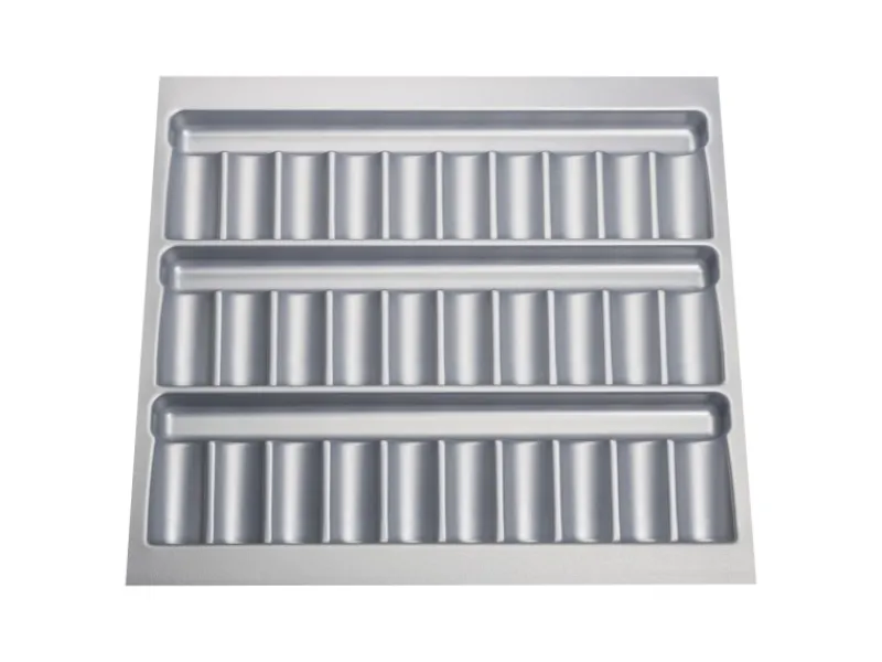 SOTECH ORGA-BOX Gewürzgläsereinsatz 488 x 473 x 28 mm Silbergrau Gewürzdoseneinsatz Für 60er Korpusbreite