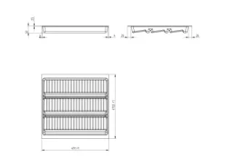 SOTECH ORGA-BOX-3 Gewürzgläsereinsatz Tiefe 473 mm Höhe 50,5 mm Schubladeneinsätze Breite 491 mm< Besteckkästen